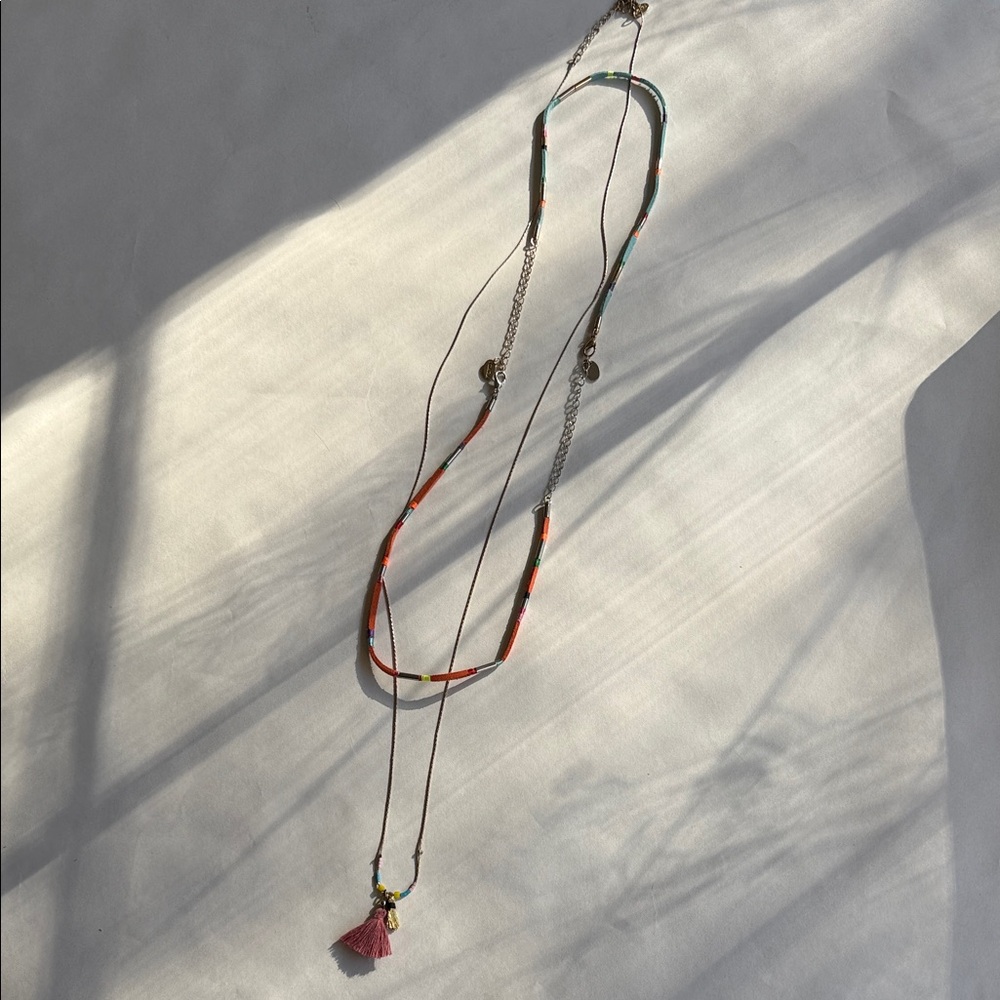 Zara Set of 3 Colorful Boho Necklaces Short & Long